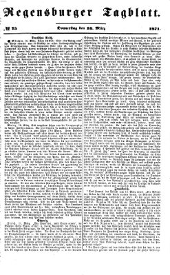 Regensburger Tagblatt Donnerstag 16. März 1871