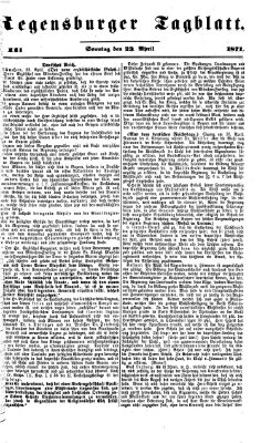 Regensburger Tagblatt Sonntag 23. April 1871
