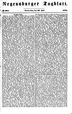 Regensburger Tagblatt Donnerstag 27. Juli 1871