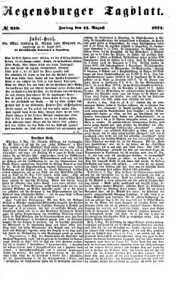 Regensburger Tagblatt Freitag 11. August 1871