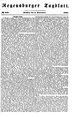 Regensburger Tagblatt Samstag 9. September 1871