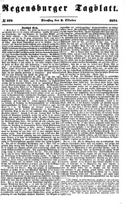 Regensburger Tagblatt Dienstag 3. Oktober 1871