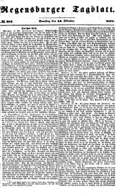 Regensburger Tagblatt Samstag 14. Oktober 1871
