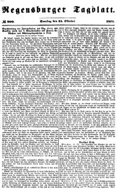 Regensburger Tagblatt Samstag 21. Oktober 1871
