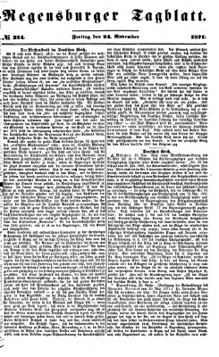 Regensburger Tagblatt Freitag 24. November 1871