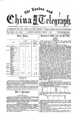 The London and China telegraph Montag 1. Mai 1871