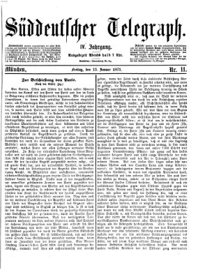 Süddeutscher Telegraph Freitag 13. Januar 1871
