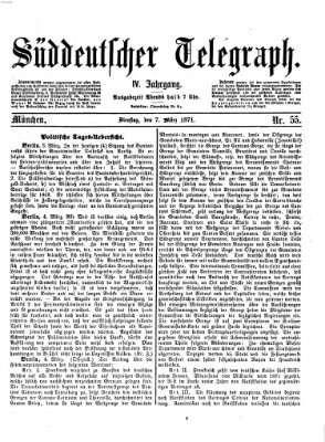 Süddeutscher Telegraph Dienstag 7. März 1871