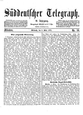 Süddeutscher Telegraph Mittwoch 8. März 1871
