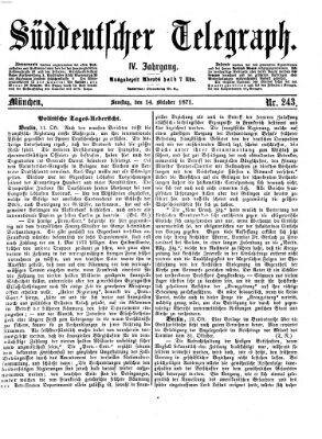 Süddeutscher Telegraph Samstag 14. Oktober 1871