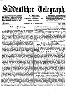 Süddeutscher Telegraph Donnerstag 7. Dezember 1871