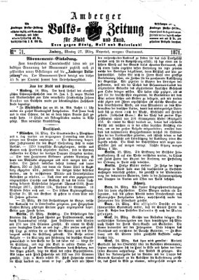 Amberger Volks-Zeitung für Stadt und Land Montag 27. März 1871
