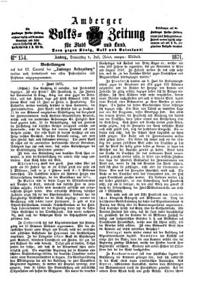 Amberger Volks-Zeitung für Stadt und Land Donnerstag 6. Juli 1871
