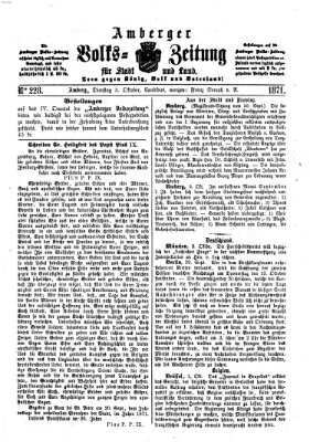 Amberger Volks-Zeitung für Stadt und Land Dienstag 3. Oktober 1871