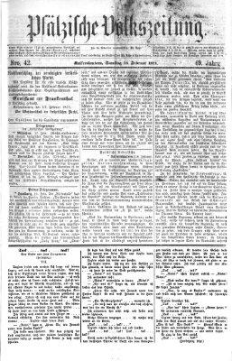 Pfälzische Volkszeitung Samstag 18. Februar 1871