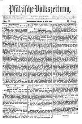 Pfälzische Volkszeitung Freitag 3. März 1871
