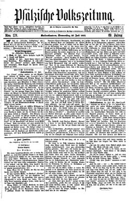 Pfälzische Volkszeitung Donnerstag 27. Juli 1871