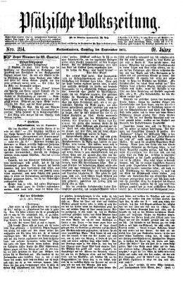 Pfälzische Volkszeitung Samstag 30. September 1871
