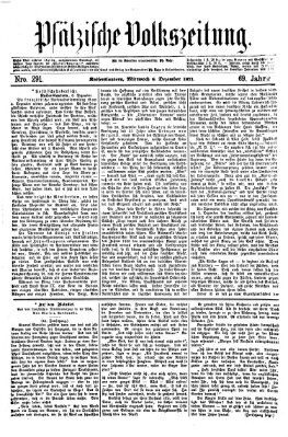 Pfälzische Volkszeitung Mittwoch 6. Dezember 1871