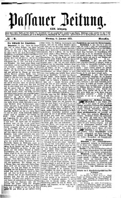 Passauer Zeitung Montag 9. Januar 1871