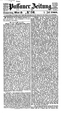 Passauer Zeitung Donnerstag 2. Juli 1868