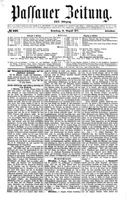 Passauer Zeitung Samstag 19. August 1871