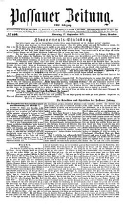 Passauer Zeitung Sonntag 17. September 1871