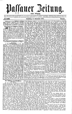 Passauer Zeitung Samstag 11. November 1871