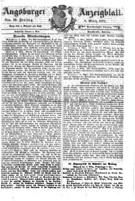Augsburger Anzeigeblatt Freitag 8. März 1872
