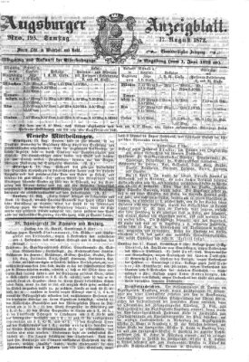 Augsburger Anzeigeblatt Samstag 17. August 1872
