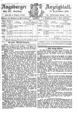 Augsburger Anzeigeblatt Samstag 21. September 1872