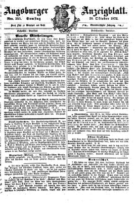 Augsburger Anzeigeblatt Samstag 26. Oktober 1872