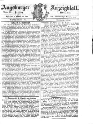 Augsburger Anzeigeblatt Freitag 7. März 1873