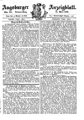 Augsburger Anzeigeblatt Donnerstag 15. Mai 1873