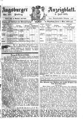 Augsburger Anzeigeblatt Freitag 4. Juli 1873