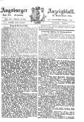 Augsburger Anzeigeblatt Sonntag 14. September 1873