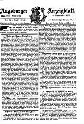 Augsburger Anzeigeblatt Sonntag 9. November 1873