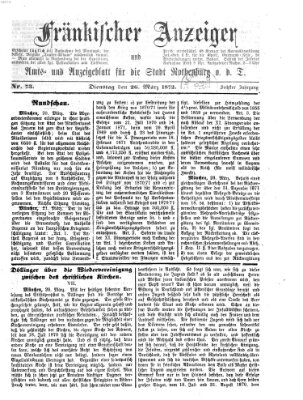 Fränkischer Anzeiger Dienstag 26. März 1872