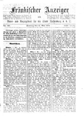 Fränkischer Anzeiger Samstag 11. Mai 1872