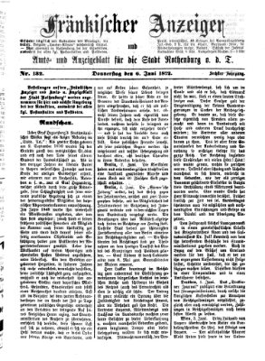Fränkischer Anzeiger Donnerstag 6. Juni 1872
