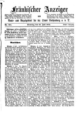 Fränkischer Anzeiger Samstag 13. Juli 1872
