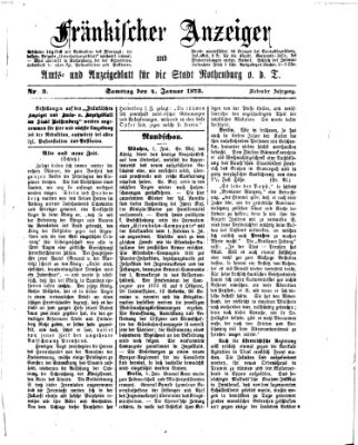 Fränkischer Anzeiger Samstag 4. Januar 1873