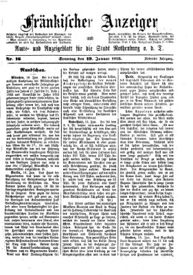 Fränkischer Anzeiger Sonntag 19. Januar 1873