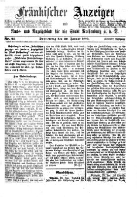 Fränkischer Anzeiger Donnerstag 30. Januar 1873