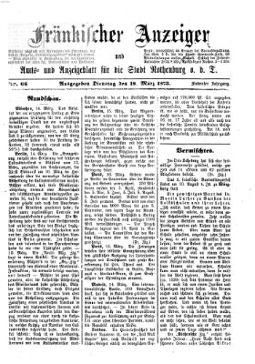 Fränkischer Anzeiger Dienstag 18. März 1873