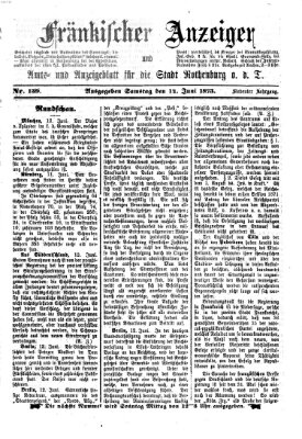 Fränkischer Anzeiger Samstag 14. Juni 1873
