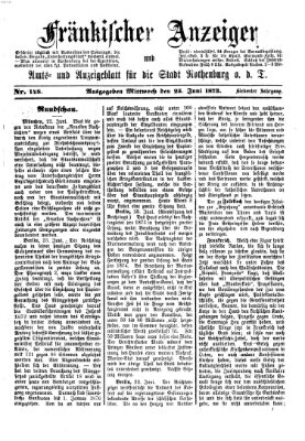 Fränkischer Anzeiger Mittwoch 25. Juni 1873