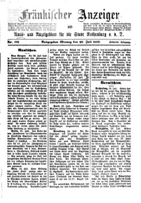 Fränkischer Anzeiger Montag 28. Juli 1873