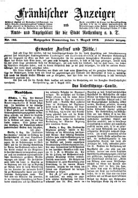Fränkischer Anzeiger Donnerstag 7. August 1873