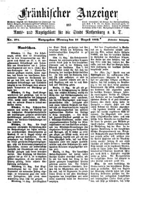 Fränkischer Anzeiger Montag 18. August 1873